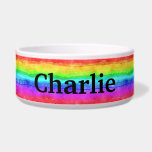 Rainbow Personalised Cat/Dog Pet Bowl<br><div class="desc">Add your furry friend's name to this rainbow bowl!</div>