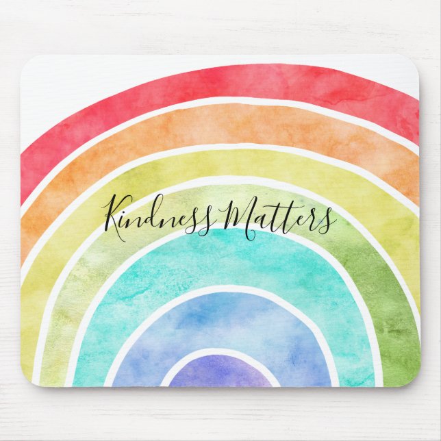 Rainbow personalised inspirational quote mouse pad (Front)