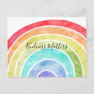 Rainbow personalised inspirational quote postcard