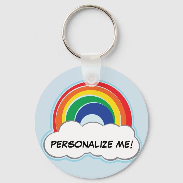 RAINBOW | personalised keychain (Front)