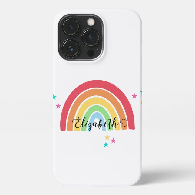 Rainbow Personalised Name Phone Case (Back)