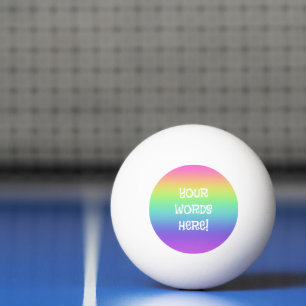 Rainbow Personalised Ping Pong Ball