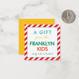 Rainbow Personalised Sibling Gift Enclosure Card