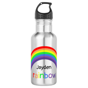 Rainbow - personalised, your name 532 ml water bottle