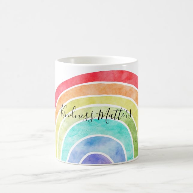 Rainbow personalized inspirational quote coffee mug (Center)