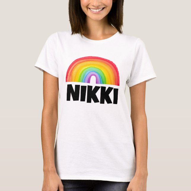 RAINBOW PERSONALIZED T-SHIRTS ADD NAME (Front)