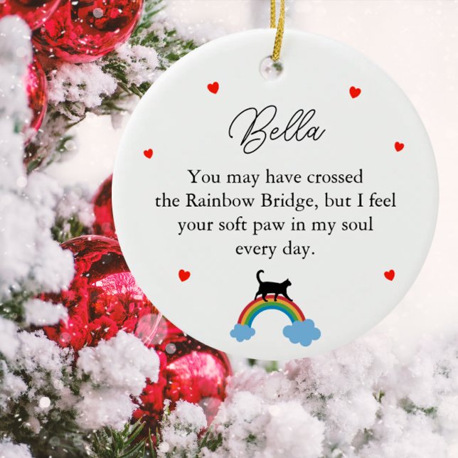 Rainbow Pet Name Ceramic Ornament (Creator Uploaded)