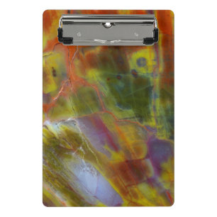 Rainbow Petrified Wood Mini Clipboard