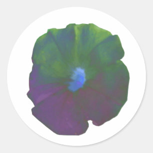 Rainbow Petunia Round Stickers