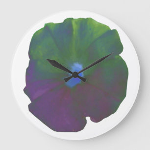 Rainbow Petunia Wall Clock