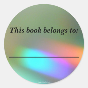Rainbow Phantoms Bookplate Classic Round Sticker