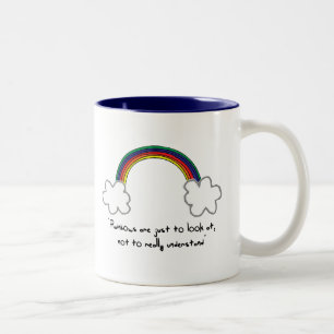 rainbow philosophy Two-Tone coffee mug
