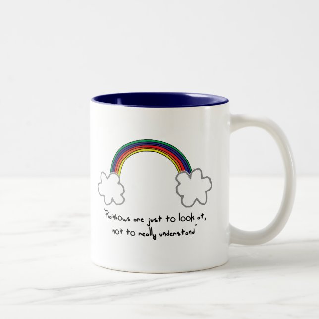 rainbow philosophy Two-Tone coffee mug (Right)