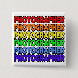 Rainbow Photographer 15 Cm Square Badge