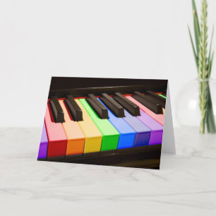 Rainbow Piano Card