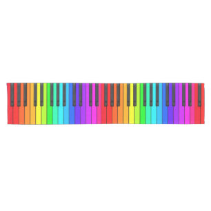 Rainbow Piano Keyboard Table Runner