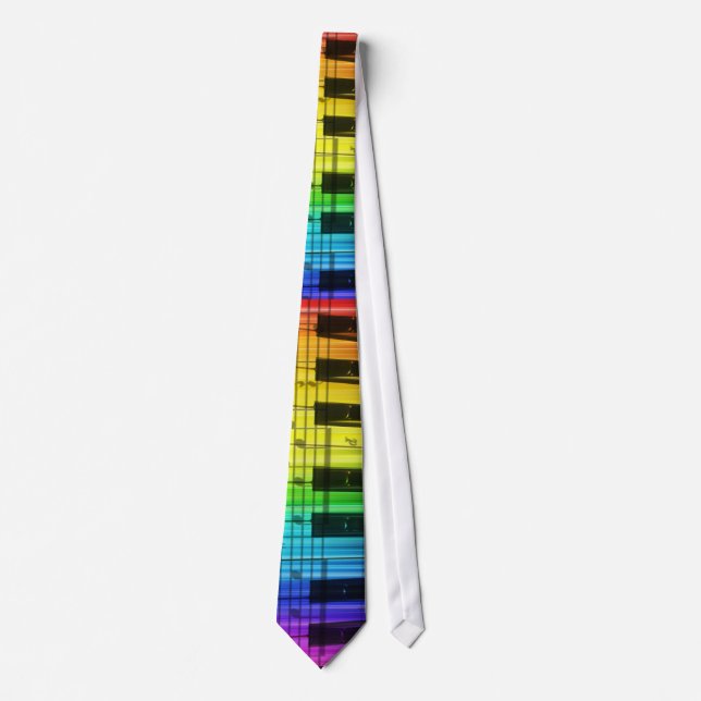 Rainbow Piano Keyboard Tie (Front)