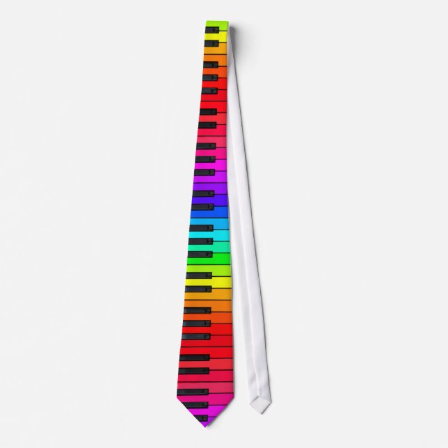 Rainbow Piano Keyboard Tie (Front)