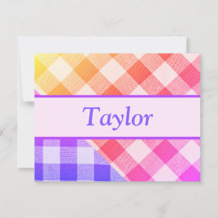Rainbow Picnic Diagonal  Thank You Card
