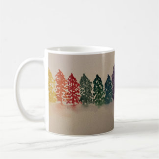 Rainbow Pine Trees Coffee Mug