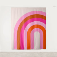 Rainbow Pink and Orange Boho Arch