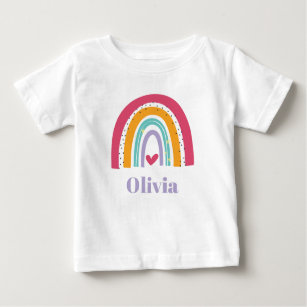 Rainbow Pink and Purple Personalised T-Shirt