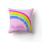 rainbow pink - girls name Mathilda cushion pillow