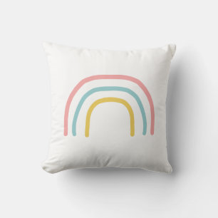 Rainbow Pink Pastel Painting Pattern Throw Pillow