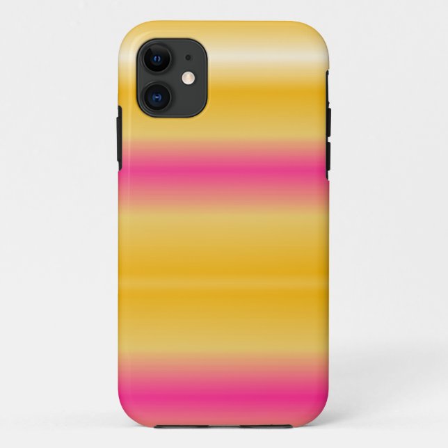 Rainbow Pink Yellow Stripes Background Case-Mate iPhone Case (Back)