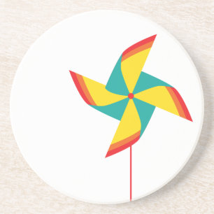 rainbow pinwheel coaster