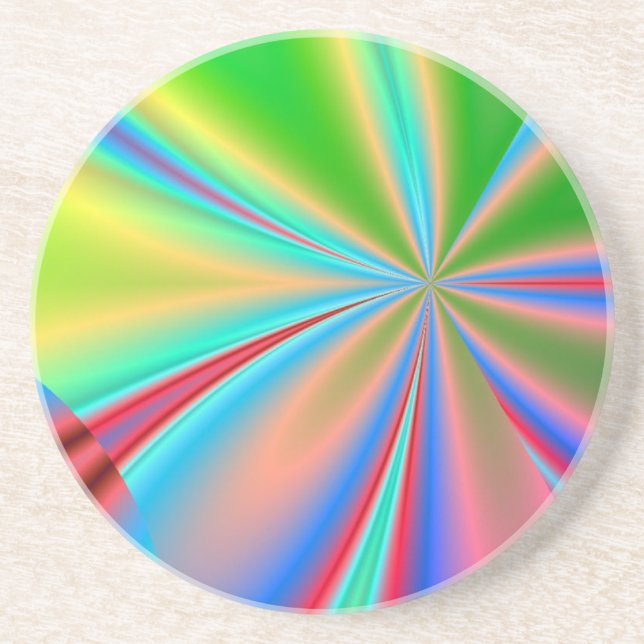 Rainbow Pinwheel Coaster (Front)