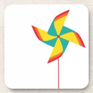 rainbow pinwheel coaster