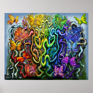 Rainbow Pixies Magic Poster
