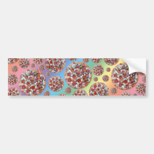Rainbow pizza pie bumper sticker