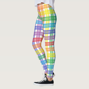 Rainbow Plaid Leggings