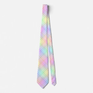 Rainbow Plaid Pattern Tie