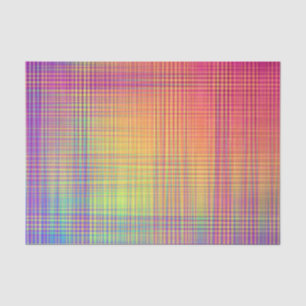 Rainbow Plaid Tissue Paper