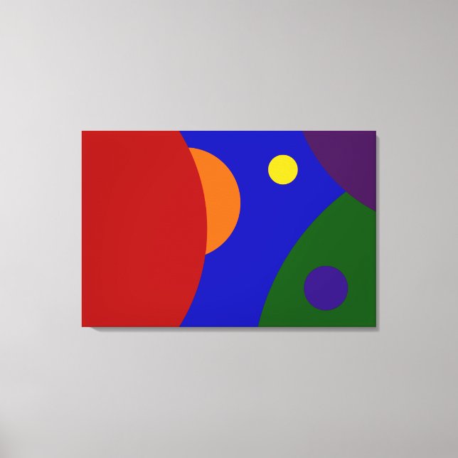 Rainbow Planets Canvas Print (Front)