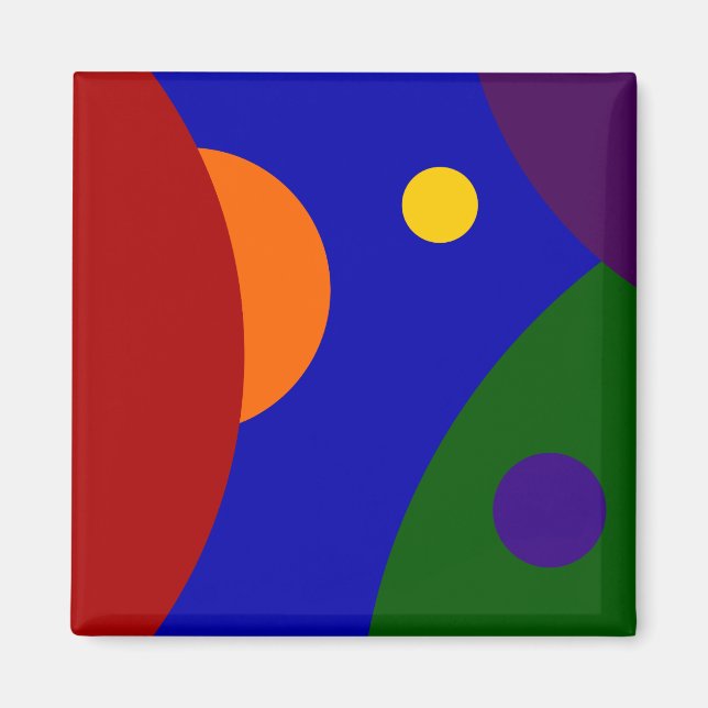 Rainbow Planets Magnet (Front)