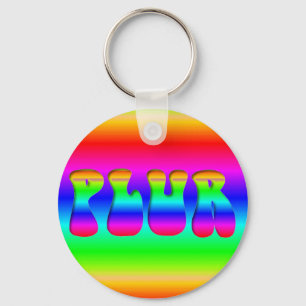 Rainbow PLUR Key Ring