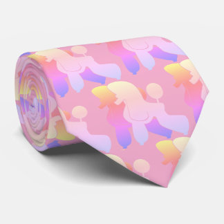 Rainbow Podel Dog graphical pattern  Tie