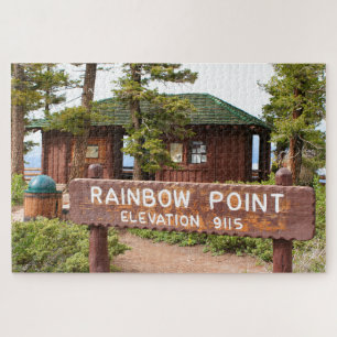 Rainbow Point sign, Bryce Canyon, Utah Jigsaw Puzzle