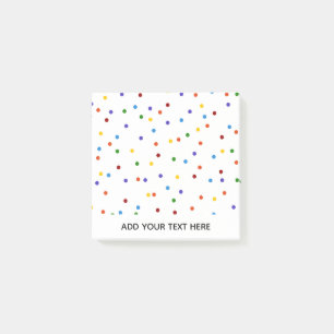 Rainbow Polka Dot Confetti Post-it Notes
