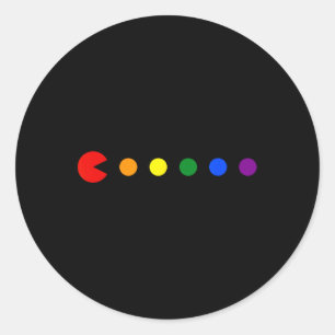 Rainbow Polka Dot Gay Pride Month Lgbtq Ally Classic Round Sticker