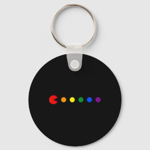Rainbow Polka Dot Gay Pride Month Lgbtq Ally Key Ring
