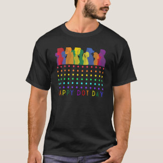 Rainbow Polka Dot International Dot Day Kids Teach T-Shirt