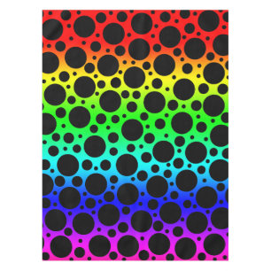 Rainbow Polka Dot Tablecloth