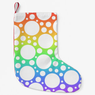 Rainbow Polka Dots Christmas Stocking