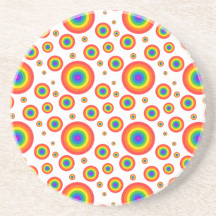 Rainbow Polka Dots Coaster