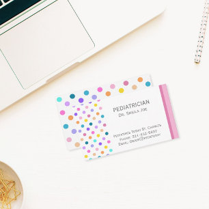 Rainbow Polka Dots Colourful Business Card